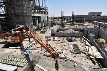 civil construction site Building in Oman. Ibri, Oman : 14-09-2020