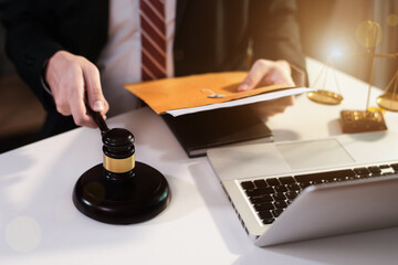 Lawyer singing in documents, filling court records, job responsibilities in office.