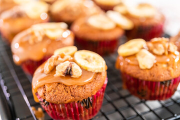 Baking banana bread