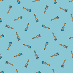 Paintbrush with Blue Paint