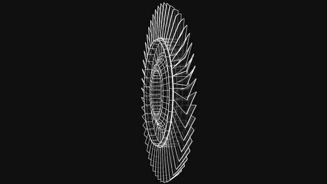 Animation of Turbine wheel concept outline