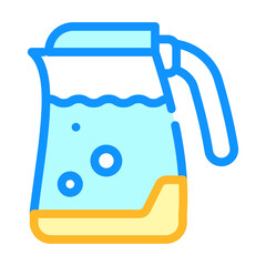 electric kettle color icon vector symbol illustration