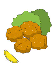 illustration of  a Fried chicken