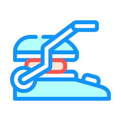 electronic bbq grill color icon vector illustration