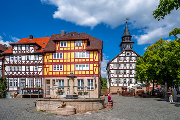 Obraz premium Marktplatz, Bad Sooden Allendorf, Hessen, Deutschland 