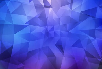 Light BLUE vector abstract polygonal pattern.