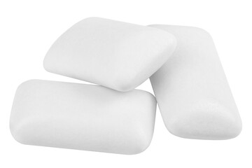 chewing gum isolated on white background, clipping path, full depth of field