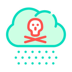 acid rain color icon vector symbol illustration