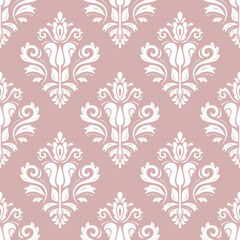 Orient vector classic purple and white pattern. Seamless abstract background with vintage elements. Orient background. Ornament for wallpaper and packaging