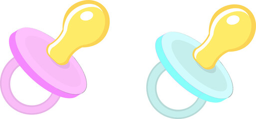Obraz premium Baby pacifiers vector