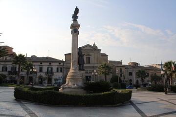 historical buildings in city center of vasto city in abruzzo region of italy