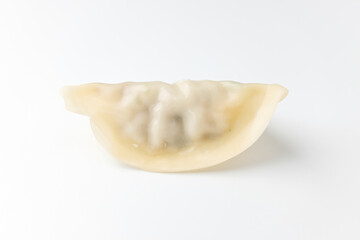 Frozen dumplings on a white background