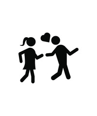 couple with love icon,vector best flat icon.