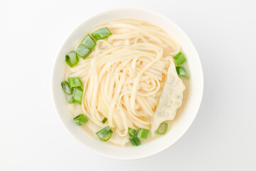 Dumpling Kalguksu on a white background