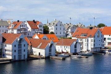 Fototapeta na wymiar Haugesund city waterfront