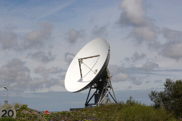 goonhilly down satellite dishes cornwall england uk