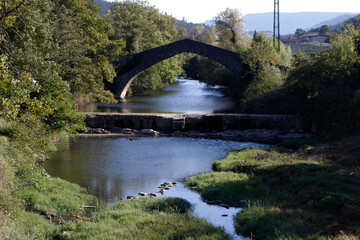 Old stone bridge in the countryside