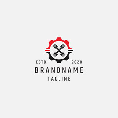 Repair Service. Setting and pistons logo template - vector