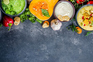 Autumn soups set