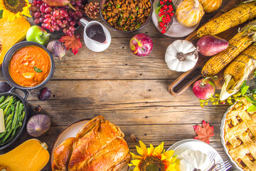 Thanksgiving celebration dinner set