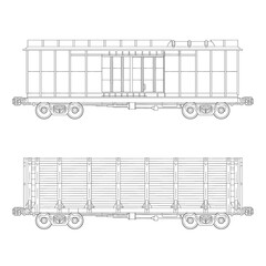 Wagon scheme vector illustration 