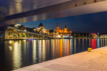 charles bridge at night
