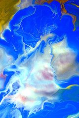 Acrylic paint pouring background, Luxury colors.