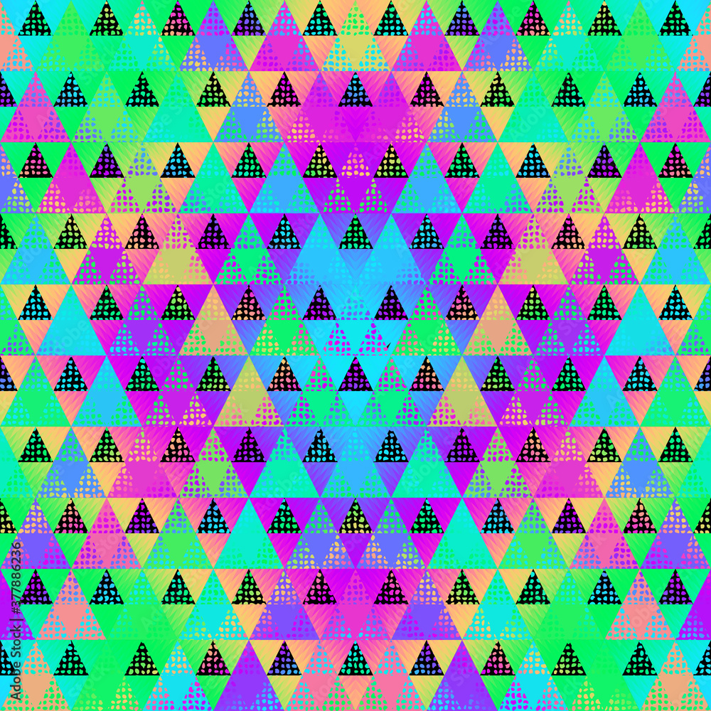 Poster Seamless vector pattern background of a triangles.