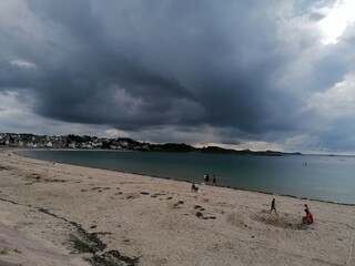 storm on the beach