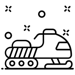 
An icon design of snow machine, motor sled in modern style 
