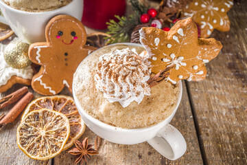 Christmas gingerbread in mug