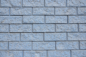Blue brick wall background, texture, closeup - 377888220
