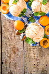 Sweet apricot ice cream