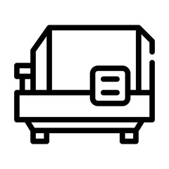 spin centrifuge line icon vector symbol illustration