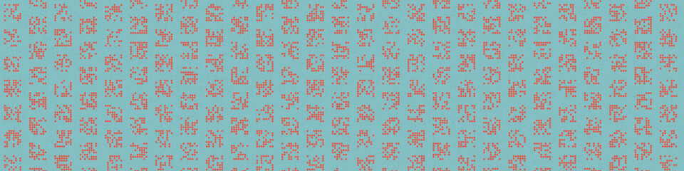 Abstract Color Halftone Dots generative art background illustration