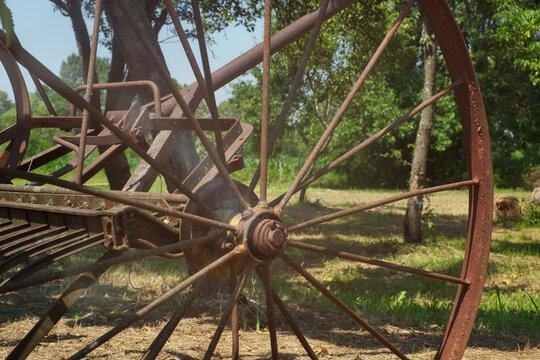 Old farm wagon wheel