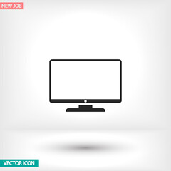 Monitor vector icon , lorem ipsum Flat design