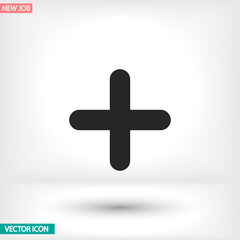 Obraz premium Plus vector icon , lorem ipsum Flat design