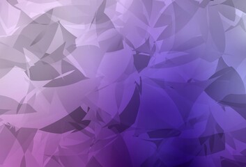 Light Purple, Pink vector backdrop with polygonal shapes.