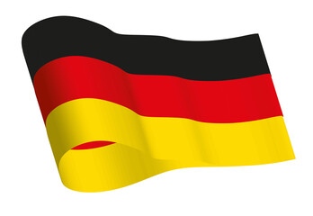 abstract illustration Germany flag on a white background