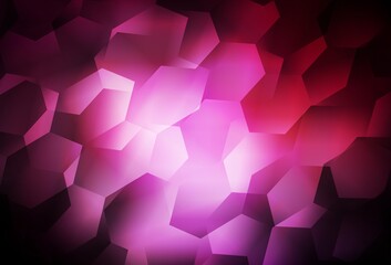 Light Pink vector texture with colorful hexagons.