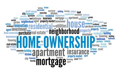 Fototapeta premium Home ownership text cloud
