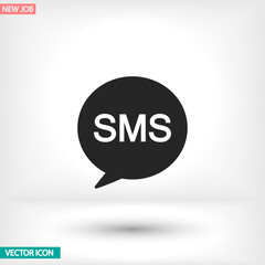 Sms vector icon , lorem ipsum Flat design