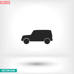 Car vector icon , lorem ipsum Flat design