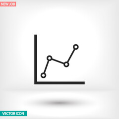 Chart vector icon , lorem ipsum Flat design