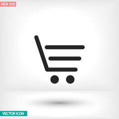 Basket vector icon , lorem ipsum Flat design