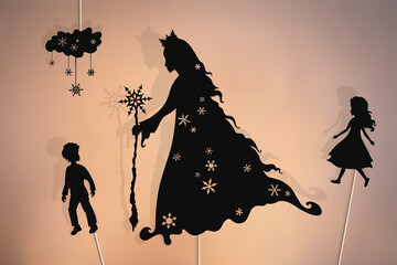 Snow Queen storytelling, shadow puppets