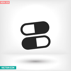Pills vector icon , lorem ipsum Flat design