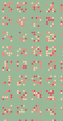 Abstract Color Halftone Dots generative art background illustration