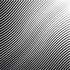 Abstract warped Diagonal Striped Background . Vector curved twisted slanting, waved lines texture